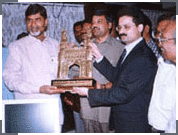 Former CM Sri. Chandrababu Naidu inaugurating HamaraShehar.com